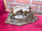 bronzen topbeeld, DANAÏD, liggend naakt, Ophalen of Verzenden