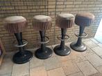 4 Vintage barkrukken, Ophalen, Gebruikt, Nvt, Nvt