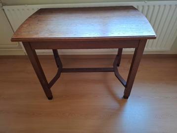 Antieke Donker Eikenhouten Tafel - 100x64 cm beschikbaar voor biedingen