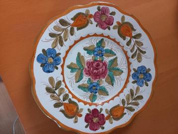 Te koop Groot bloemen bord met ophang haak beschikbaar voor biedingen