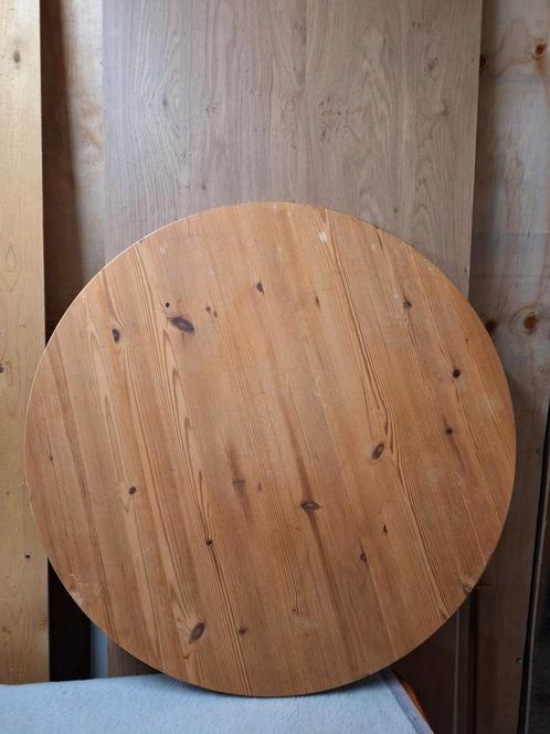 Tafelblad massief rond grenen tafel blad 80 cm x 3 cm dik, Huis en Inrichting, Tafelonderdelen, Gebruikt, Tafelblad, 50 tot 100 cm