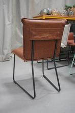 1 x luxe eetkamerstoel DUKE Jess Design metaal leer cognac, Ophalen, Gebruikt, Bruin, Metaal