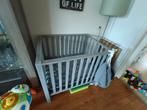 Grey Wash box met matrasje, boxkleden en speelkleed, Ophalen, Gebruikt, Rechthoekig, In hoogte verstelbaar