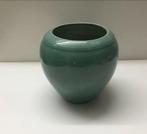 Vintage vaas keramiek mint groen aardewerk, Gebruikt, Aardewerk of Porselein, Ophalen of Verzenden, Minder dan 50 cm