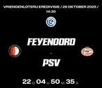 2 tickets Feyenoord - PSV, Tickets en Kaartjes, Twee personen