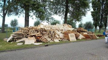 Gratis af te halen een berg pallets haardhout in ZAANDAM