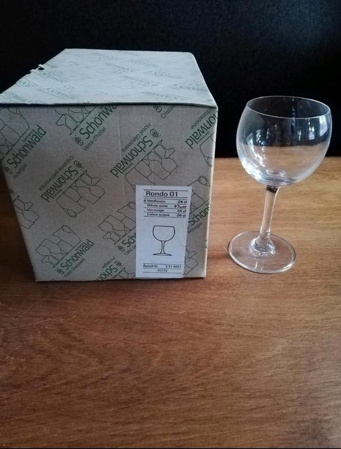 Schonwald Germany ronde wijnglazen (set van 6), Verzamelen, Glas en Borrelglaasjes, Zo goed als nieuw, Overige typen, Ophalen of Verzenden