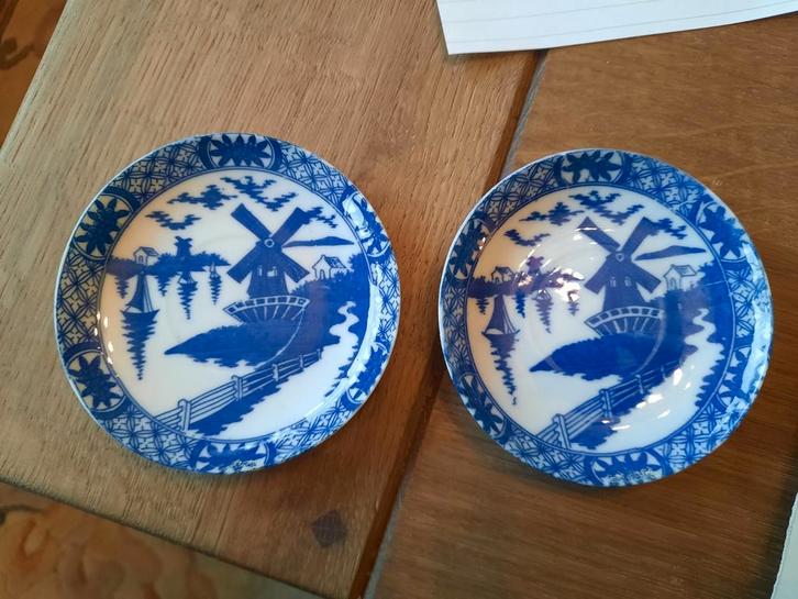 Delfts Blauw Bordjes - Set van 2, Antiek en Kunst, Antiek | Schalen, Ophalen of Verzenden