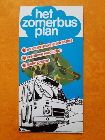 oude folder + plattegrond Zomerbusplan 1980 VAD GSM Flevo