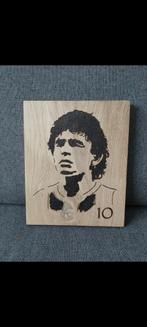Diego Maradona op hout gebrand, Maat XL, Ophalen of Verzenden, Nieuw, Overige typen