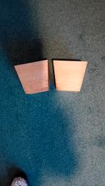 Bloempotjes houten 14 x 16 cm zgan, Tuin en Terras, Bloempotten, Overige materialen, Rond, Ophalen of Verzenden, Zo goed als nieuw