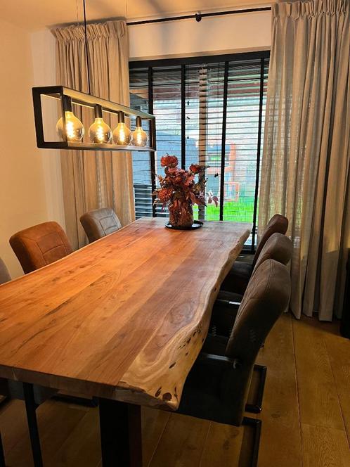 Live Edge Boomstamtafel | Eettafel, Huis en Inrichting, Tafels | Eettafels, Zo goed als nieuw, 50 tot 100 cm, 200 cm of meer, Vijf personen of meer