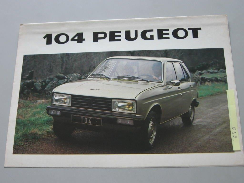 PEU 052 Peugeot 104, folder 1979., Ophalen of Verzenden, Zo goed als nieuw, Peugeot