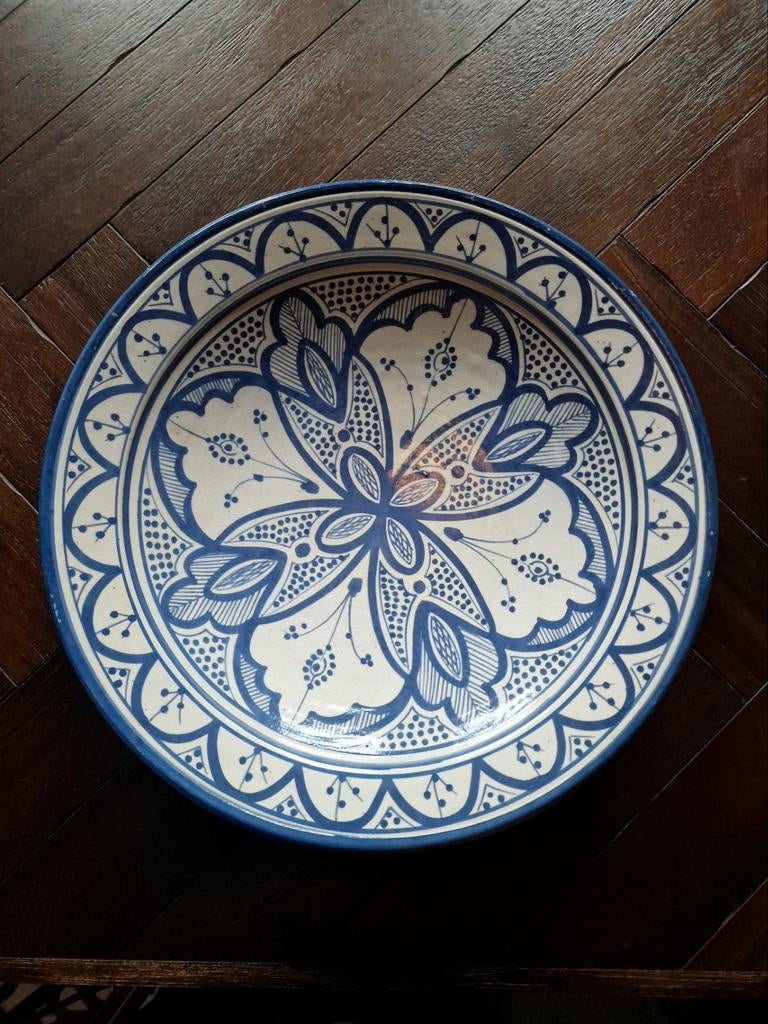 Mooie handbeschilderde schaal uit Marokko, Ophalen