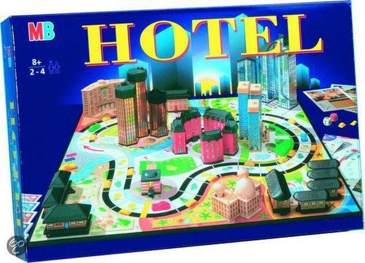 Hotel, Hobby en Vrije tijd, Gezelschapsspellen | Bordspellen, Zo goed als nieuw, Een of twee spelers, Drie of vier spelers, Ophalen of Verzenden