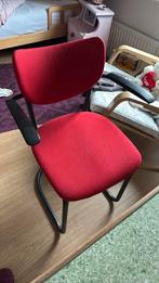 2 Rode gipsen Stoel met Armleuningen, Huis en Inrichting, Stoelen, Ophalen, Gebruikt, Metaal, Eén