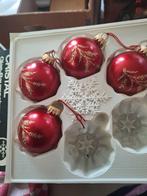 Vintage Glazen Kerstballen - Set van 4 €15.=, Antiek en Kunst, Ophalen of Verzenden