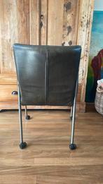 Topform lederen eetkamer stoelen ( 4 stuks), Huis en Inrichting, Stoelen, Verzenden, Zwart, Leer, Zo goed als nieuw
