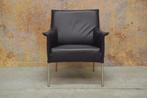 ZGANieuw! paarse leren Design on Stock Limec fauteuil, Huis en Inrichting, Design, 75 tot 100 cm, Zo goed als nieuw, Metaal
