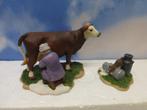 luville milking the cow kerstdorp poppetje figurine koe, Diversen, Kerst, Ophalen of Verzenden, Zo goed als nieuw