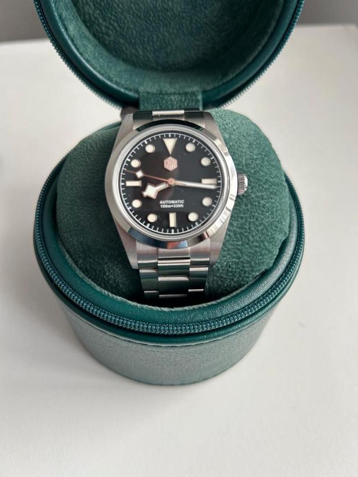 San Martin herenhorloge 36mm, Sieraden, Tassen en Uiterlijk, Horloges | Heren, Zo goed als nieuw, Overige merken, Staal, Ophalen