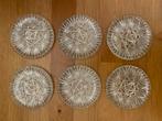 6 glazen onderzetters in originele verpakking, Ophalen of Verzenden, Zo goed als nieuw, Glas of Kopje