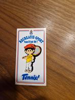 2572 Vintage Recreatie-Sport Tennis Sticker, Ophalen of Verzenden, Gebruikt