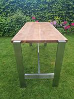 Bartafel Bert Plantagie, massief notenhout en rvs, Ophalen, Zo goed als nieuw