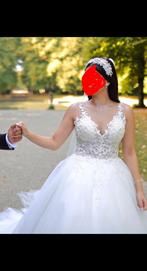 Couture trouwjurk met swarovski stenen, Kleding | Dames, Ophalen of Verzenden, Zo goed als nieuw, Wit, Trouwjurk