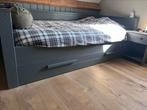 Woood Dennis Bedlade staalgrijs, Ophalen, Gebruikt, 90 cm, Eenpersoons