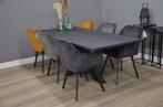 Zwarte tafel 210 cm - teak - afhaalaanbieding, 200 cm of meer, 50 tot 100 cm, Nieuw, Teakhout