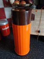 Retro thermoskan oranje / bruin, Ophalen of Verzenden, Huis en Inrichting
