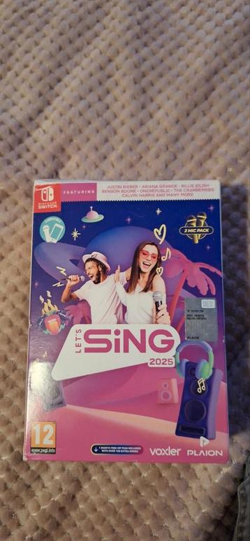 Nintendo switch  game Let's Sing 2025 + 2 microfoons  beschikbaar voor biedingen