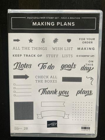 Stampin up - Making plans stempelset beschikbaar voor biedingen