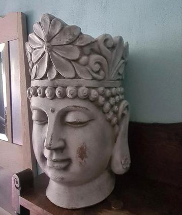 XL bouddha plantenbak bloempot kop hoofd 35 cm beschikbaar voor biedingen
