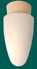 Vintage plafondlamp, mat opaalglas, Ophalen of Verzenden, Gebruikt, Glas, Vintage
