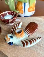 Kandelaar keramiek vogel Tonala Mexico, Huis en Inrichting, Ophalen of Verzenden, Overige materialen, Minder dan 25 cm