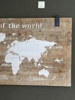 map of the world ruim 1 m breed houten schilderij, Ophalen, Zo goed als nieuw