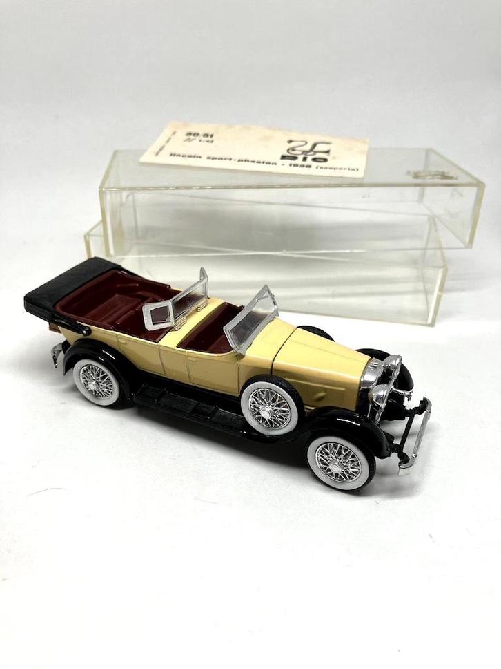 Lincoln Sport-Phaeton 1928, open kap - Rio 50/51 - 1/43, Hobby en Vrije tijd, Modelauto's | 1:43, Zo goed als nieuw, Auto, Overige merken