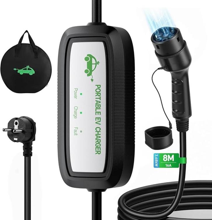 Kapot elektrische auto oplader type 2 15meter, Auto diversen, Laadpalen, Gebruikt, Laadkabel, Ophalen of Verzenden