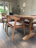 Teak eetkamerstoelen 4 stuks zgan, Huis en Inrichting, Stoelen, Ophalen, Bruin, Vier, Hout
