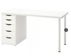 Houten bureau Ikea Lagkapten met ladeblok Alex, Ophalen, Gebruikt, Bureau
