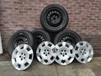 Winterbanden 205-60-R16 op velg, Ophalen, Gebruikt, 16 inch, Banden en Velgen
