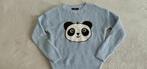 Gebreide trui met panda mt 134/140, C&A, Trui of Vest, Zo goed als nieuw, Verzenden