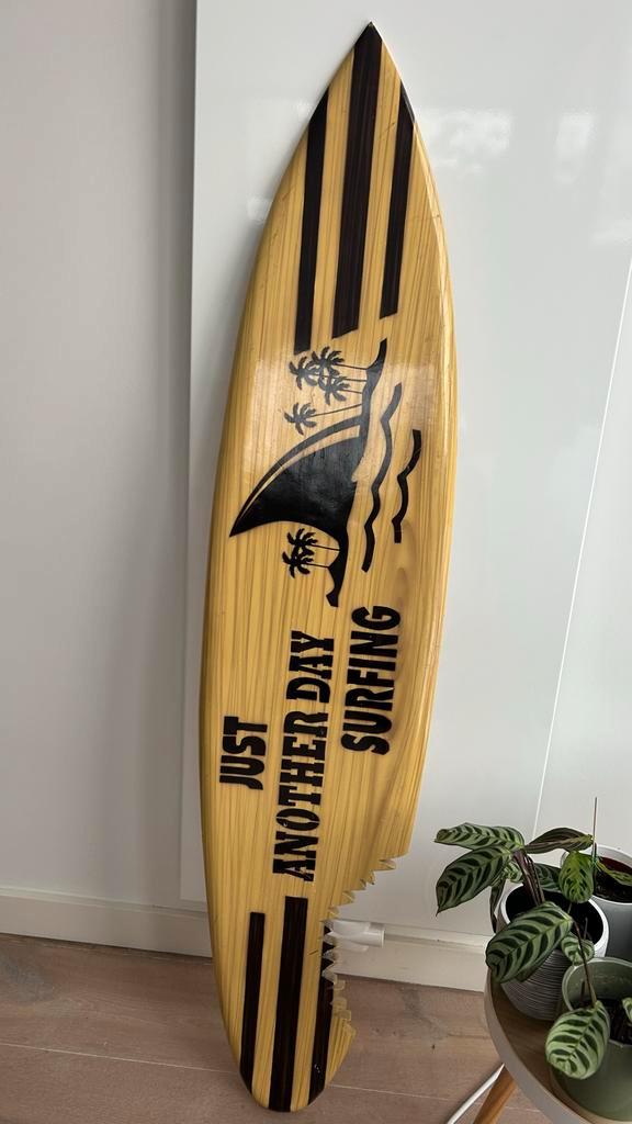 Sier Surfboard - Uniek Decoratiestuk, Huis en Inrichting, Woonaccessoires | Wanddecoraties, Gebruikt, Ophalen of Verzenden