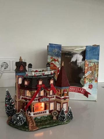 Dickensville kersthuis hotel aanvulling kerstdorp beschikbaar voor biedingen