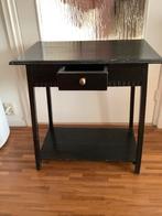 Zwart sidetable, Huis en Inrichting, Tafels | Sidetables, Ophalen, Gebruikt, 50 tot 100 cm, Landelijk