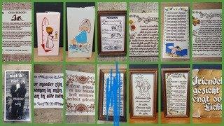 1582 Tegelspreuken spreukentegel wandtegel tegelwijsheid, Huis en Inrichting, Woonaccessoires | Tekstborden en Spreuken, Zo goed als nieuw