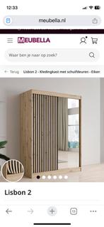 Kledingkast Lisbon 2 van Meubella, Huis en Inrichting, Kasten | Kledingkasten, Ophalen, Gebruikt, 100 tot 150 cm, Met hangruimte
