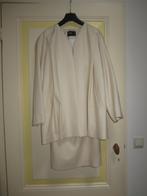 vintage ivoor wit 100% wollen exclusief mantelpak, Kleding | Dames, Ophalen of Verzenden, Nieuw, Maat 38/40 (M), Wit